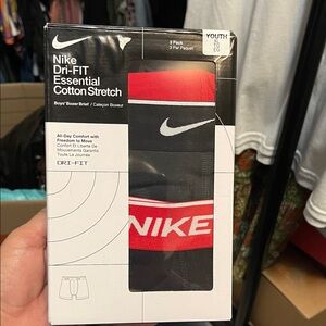 Nike Youth Boxer Briefs 3-Pack Black and Red